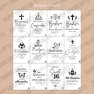 confirmation favor, sweet 16 favor, Quinceanera, baby shower gift ideas, baby shower favor, baptism favor, baptism gift for guests, first communion favors, christening favors, communion gifts, perfect personalized gift for baptism gift for her guests
