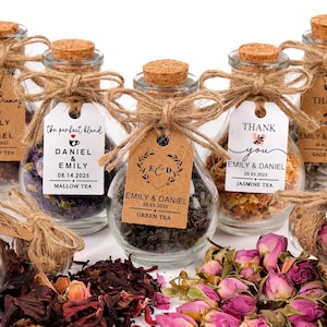 Loose Leaf Tea, Wedding Favors for Guests, Herbal Tea, Bridal Shower Favors, Engagement Party, Tea Party, Rustic Wedding,Wedding Guest Gifts