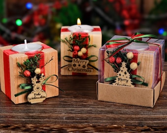 Christmas Ornaments, Wood Candle Holder, Custom Christmas Gifts, Christmas Decor, Merry Christmas, Weihnachten, Christmas Candle, Home Decor