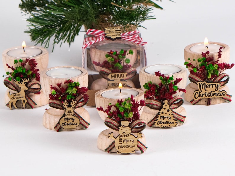 Wedding Party Favors, First Christmas Gift, Christmas Table Decoration, Happy Holiday Gifts, Christmas Candle Gift, Custom Christmas Candle Favors bulk, Happy New Year Gift, Xmas noel gifts, holiday coworker gift, coworker Christmas Candle Holder