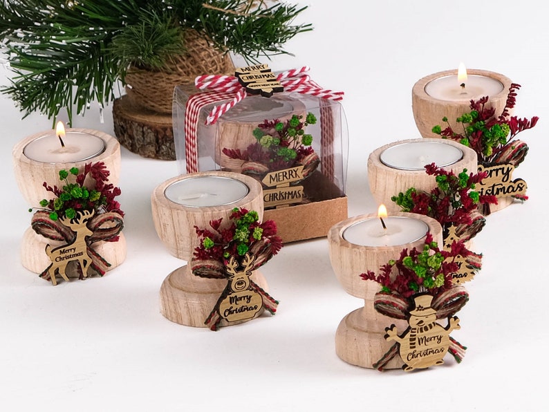 Wedding Party Favors, First Christmas Gift, Christmas Table Decoration, Happy Holiday Gifts, Christmas Candle Gift, Custom Christmas Candle Favors bulk, Happy New Year Gift, Xmas noel gifts, holiday coworker gift, coworker Christmas Candle Holder