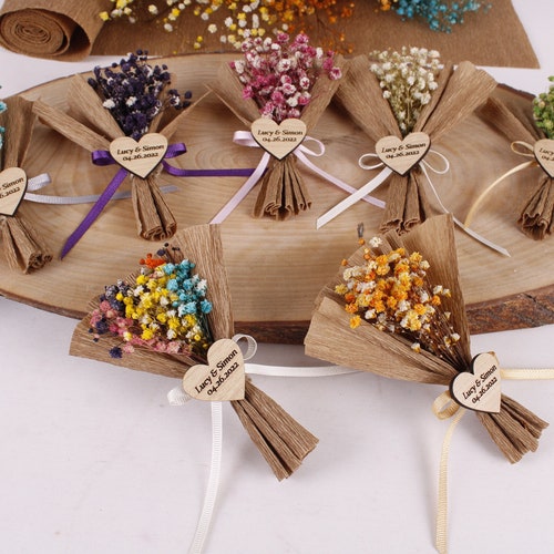 Magnet Favors for Guest, Wedding Favor for Guest Mini Flower Bouquet, Rustic Wedding Gift, Bridal Shower Favor,Baby Shower Favor,Party Favor