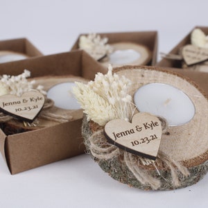 Wooden Tealight Holder, Wedding Favor for Guest Candle Holder, Wedding Table Decoration, Bridal Shower Favor, Baby Shower Favor, Party Favor