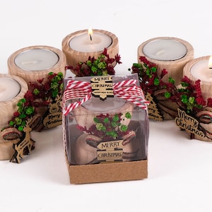 Wedding Party Favors, First Christmas Gift, Christmas Table Decoration, Happy Holiday Gifts, Christmas Candle Gift, Custom Christmas Candle Favors bulk, Happy New Year Gift, Xmas noel gifts, holiday coworker gift, coworker Christmas Candle Holder