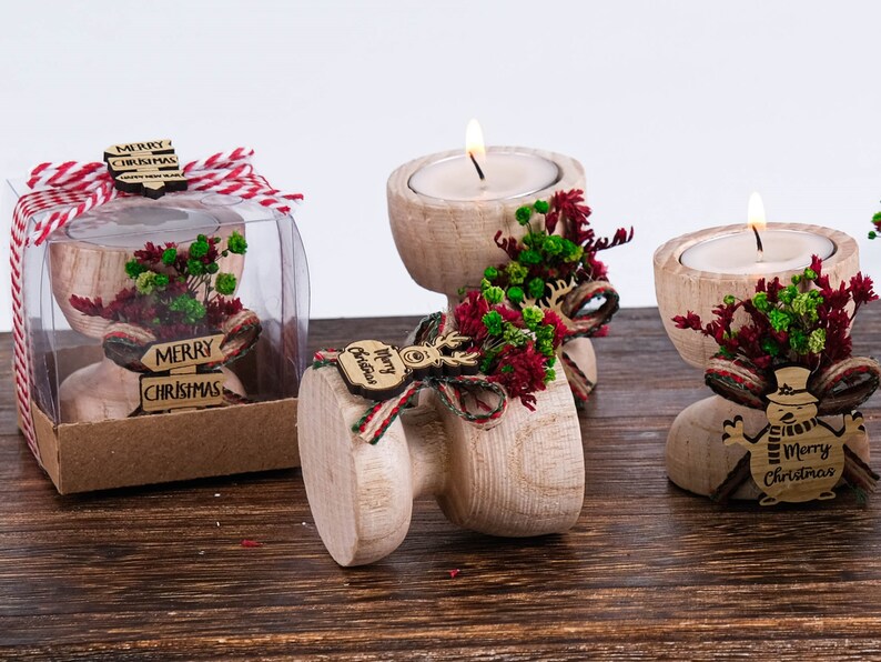 Wedding Party Favors, First Christmas Gift, Christmas Table Decoration, Happy Holiday Gifts, Christmas Candle Gift, Custom Christmas Candle Favors bulk, Happy New Year Gift, Xmas noel gifts, holiday coworker gift, coworker Christmas Candle Holder