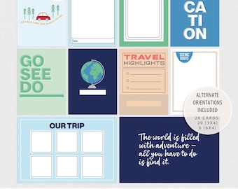 Travel Journaling Cards Project Life Cards