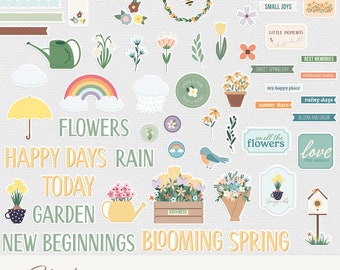 Spring Days Digital Stickers