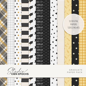 Scrapbooking digital de papel para graduados