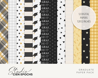 Graduate Digital Paper Scrapbooking