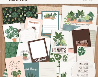 Plant Life Journaling Cards | Digital Pocket Scrapbooking | Digital Download | Easy Printing