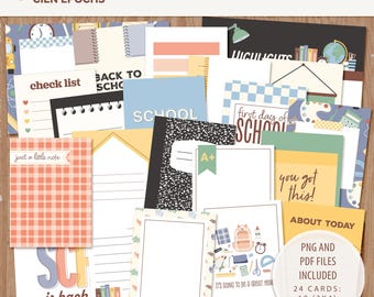 School Days Journaling Cards (Digital Download)