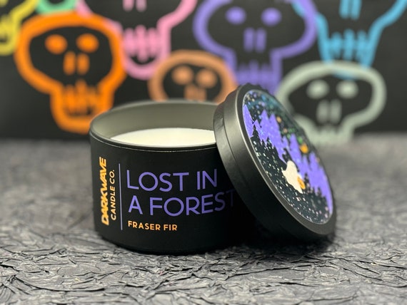 Lost in a Forest Candle: Darkwave Goth Home Decor, Wood Wick