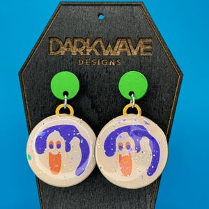 Halloween Sugar Cookie Dangle Earrings, Pillsbury Cookies, Halloween Cookie Earrings, Sugar Cookie Earrings, Halloween Earrings