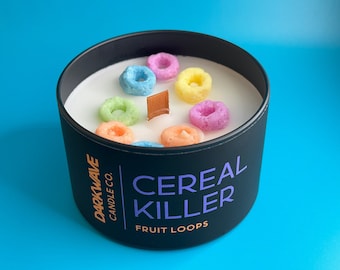 Cereal Killer Candle | Fruit Loop Scented Coconut Soy Wax Candle