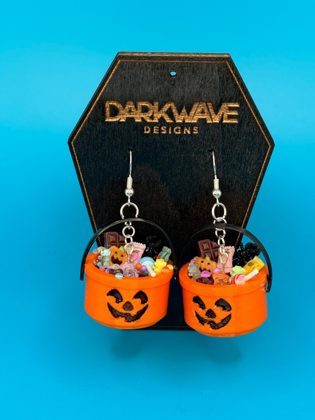 Boo Bucket Halloween Earrings: Spooky Ghost Pumpkin Pail