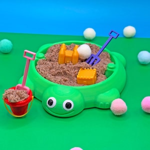 Mini Turtle Sandbox with Sand & Mini Tools - Sensory Zen Garden, 90s Nostalgia, Cute Turtle Sandbox, Unique Easter Basket Gifts, Easter Toys