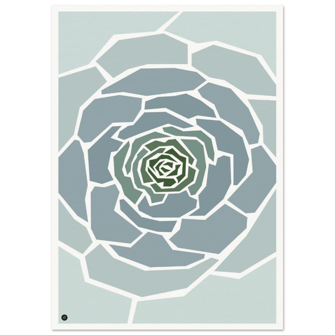Greem Rose Print Green Rose Poster - Etsy