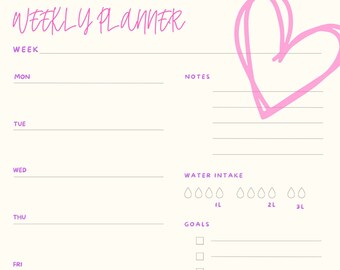 Dog/puppy Weekly Schedule Planner Printable - Etsy