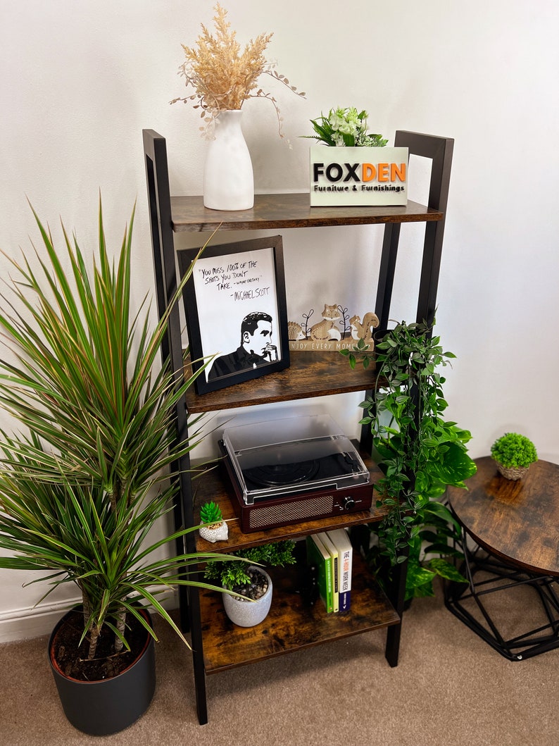 Rustic Bookcase for Living Room Display Unit Wooden Bookshelf Etsy UK