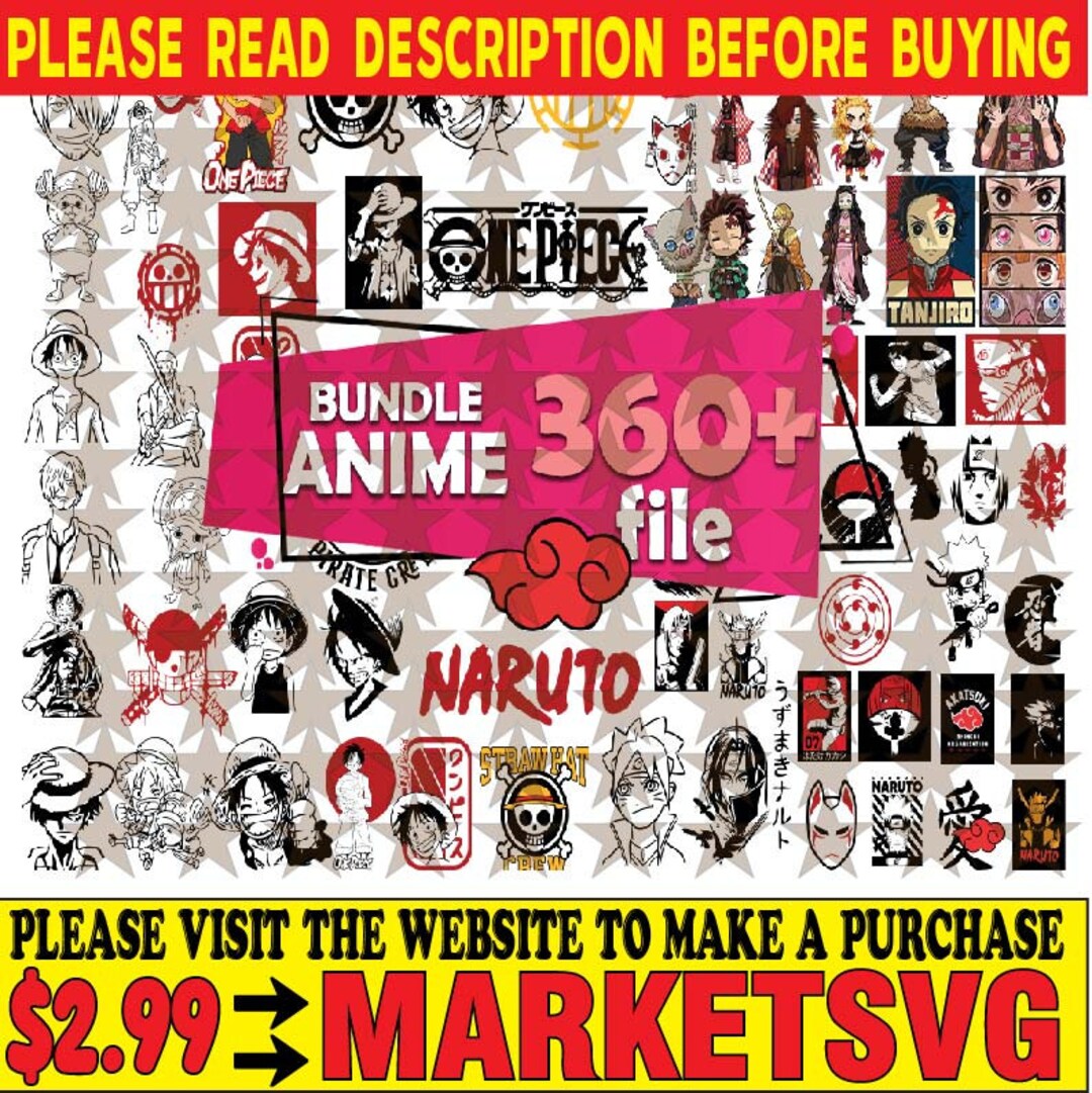 Bundle 360 Files Anime Svg Anime Svg Anime Svg Cricut Demon - Etsy