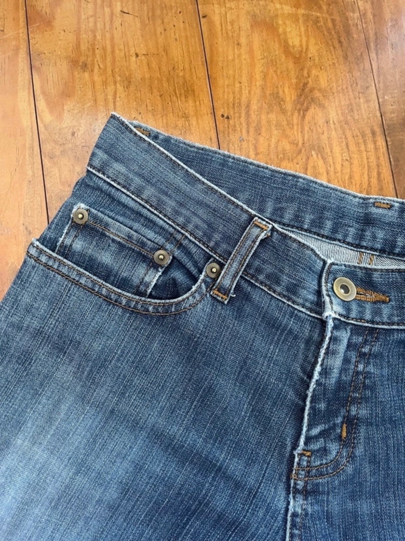 Gerade Cropped Jeans Vintage Jeans Denim Y2K Jeans 2000er Gerades Bein Jeans Classic Basic 90er Jahre Bild 9