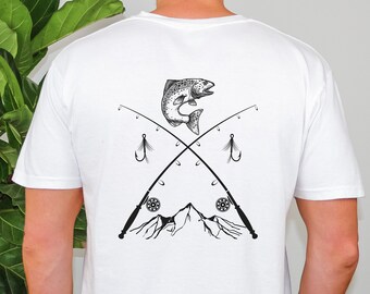 Fly fishing T-shirt, Boyfriend, Fathers day, Mother's Day, Fishing shirt, Trout shirt, Cool fishing shirt, Lake vibes shirt, Colorado tee