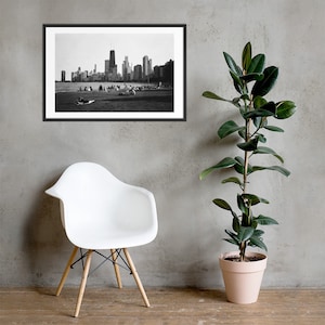 Skyline di Chicago - Poster in carta fotografica incorniciato
