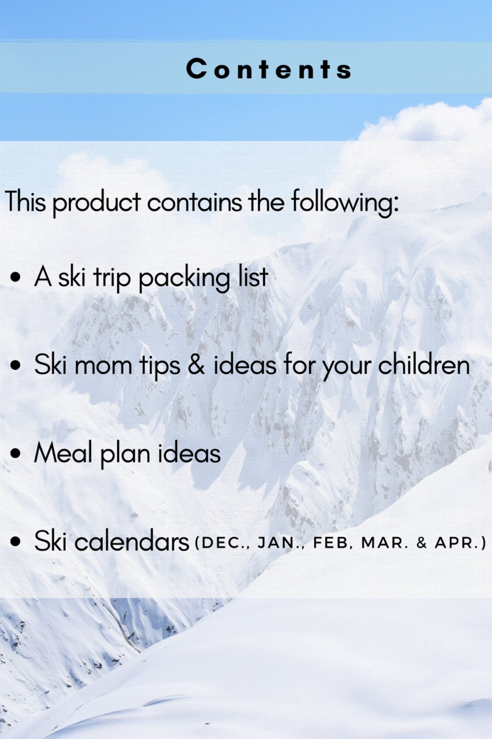 Family Ski Trip Guide | Pack & Plan for Your Next Ski Trip | PDF ...