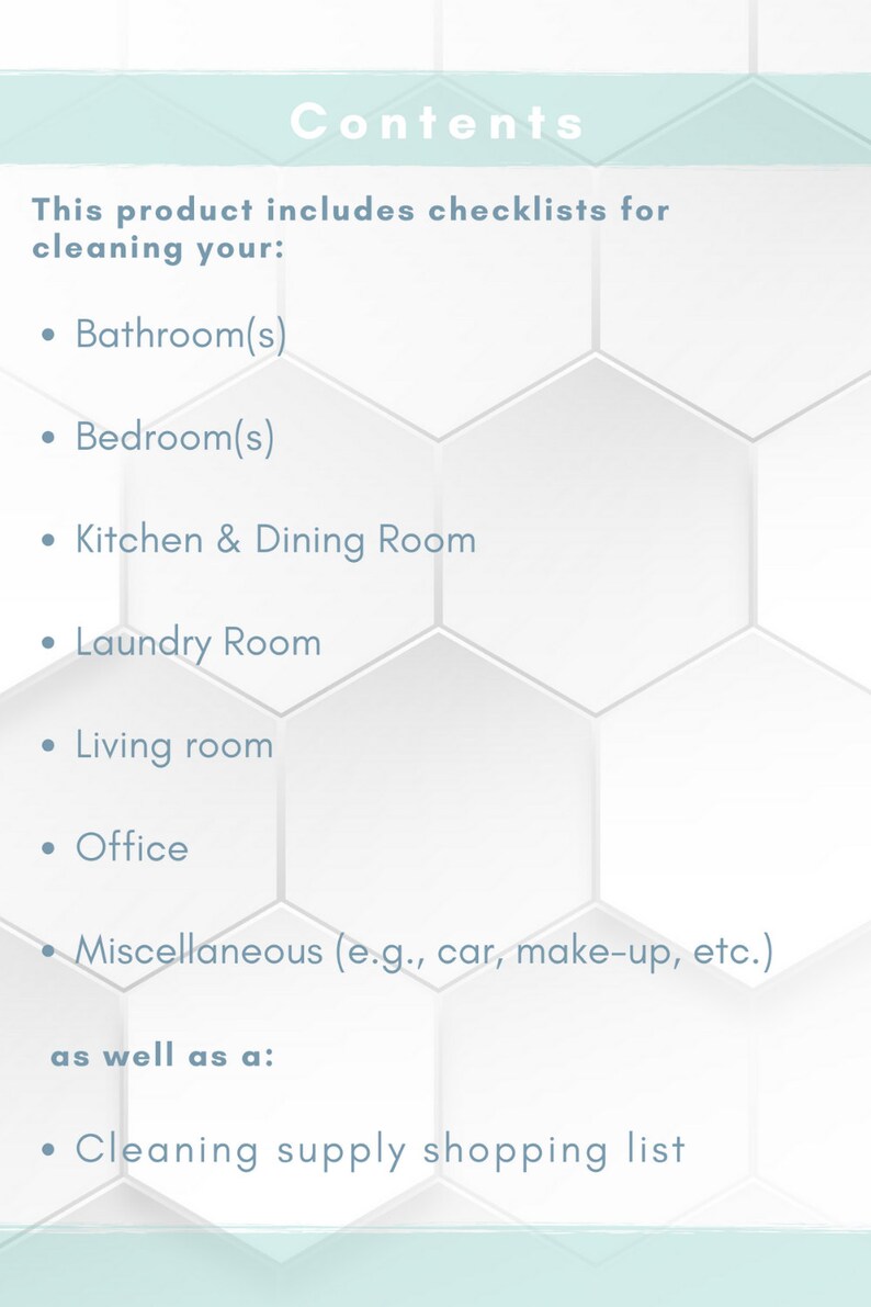 Spring Cleaning Room-by-room Checklists PDF Digital Download - Etsy