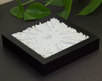 Modèle 3D de l'Arc de Triomphe : oeuvre d'art murale paysage urbain de Paris