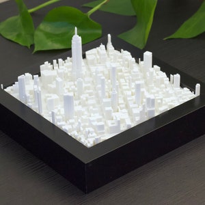 New York Midtown Wall Art Decor | 3D New York Skyline Dekor | Architekturmodell | NY Midtown Stadtplan | Modernes NY Wahrzeichen | Stadtansicht