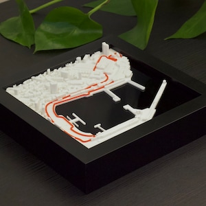 F1 Monaco Rennstrecke Kunst Dekor | 3D-Formel-1-Strecke Dekor | Architekturmodell | Formel 1 Monaco Rennstrecke 3D Karte | Monaco Wahrzeichen