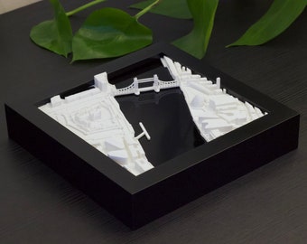 Décoration murale Tower Bridge de Londres | Décor 3D de la ligne d'horizon de Londres | Maquette architecturale | Tour de Londres, plan de la ville | Monument de Londres | Paysage urbain