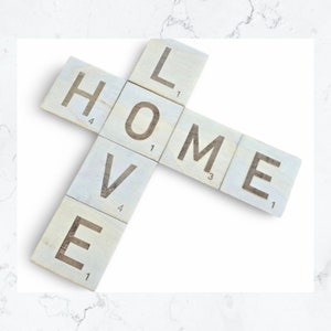 Wall sign wood scrabble letters- Scrabble tiles- letter decor- home decor- scrabble wall