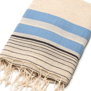 Bath Blue Towel Lightweight Turkish Linen Bath Towels Striped Picnic Blanket Boho Throw Blanket Scarf Shawl Organic Baby Cover Gift