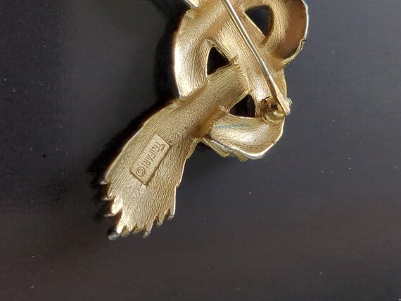 Trifari signed knot brooch pin - image 4