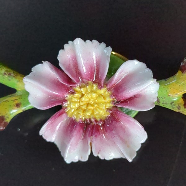 Cara China floral brooch pin hand made in Staffordshire England