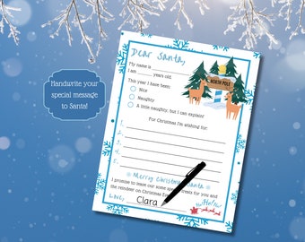 Letter to Santa | Dear Santa | Wishlist | Instant download | Digital download
