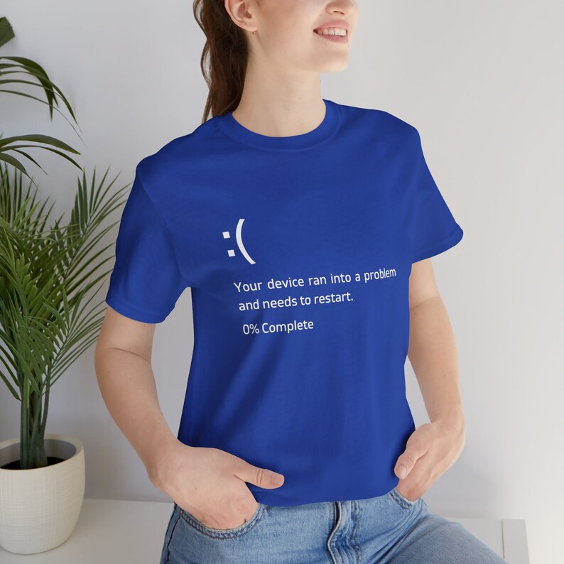 Microsoft Windows & Crowdstrike Outage Tshirt Blue Screen Error Unisex