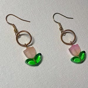 Beaded Tulip Earrings