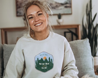 Mountain Hiking Sweatshirt For Nature Lover | Travel Shirt For Camping Gift | Outdoor Vacation Lover Christmas Gift | Granola Girl Clothing