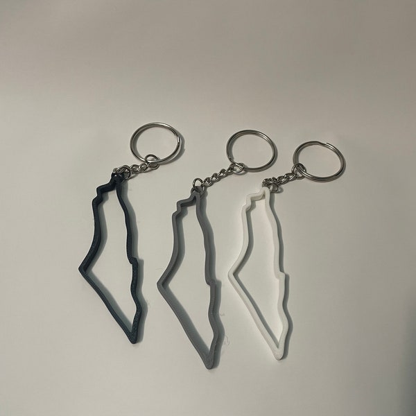 Palestine Country Outline Keychain