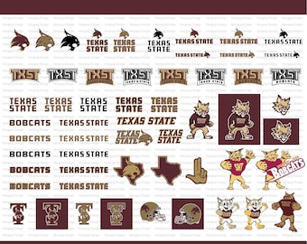 High Quality Texas State University SVG, Athletics, TXST, Bobcats SVG, Football, College, Basketball, Digital File.
