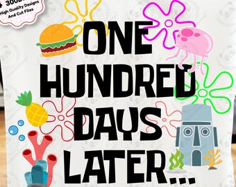 100 Days of School PNG Design Bundle, Underwater Theme (Digital Download)