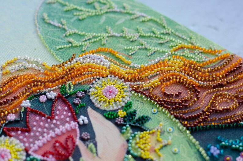 Embroidery Kit, Girl in Flowers, DIY, Spring Decor, DIY Сraft Kit, Home