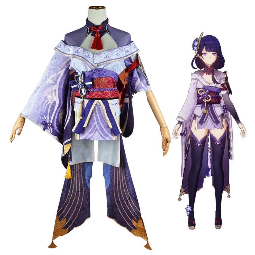 Genshin Impact Raiden Shogun Complete Cosplay Costume Outfit - Etsy