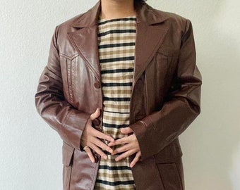 Vintage Brown Leather Jacket