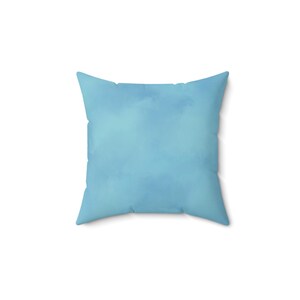 Blue Cushion Soft Blue Faux Suede Square Pillow, Cozy Decor for Living Room and Bedroom Gift for Housewarming Baby Shower Decor Gift for Boy