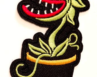 Little Shop of Horrors Audrey II Patch: Embroidered Venus Flytrap Applique