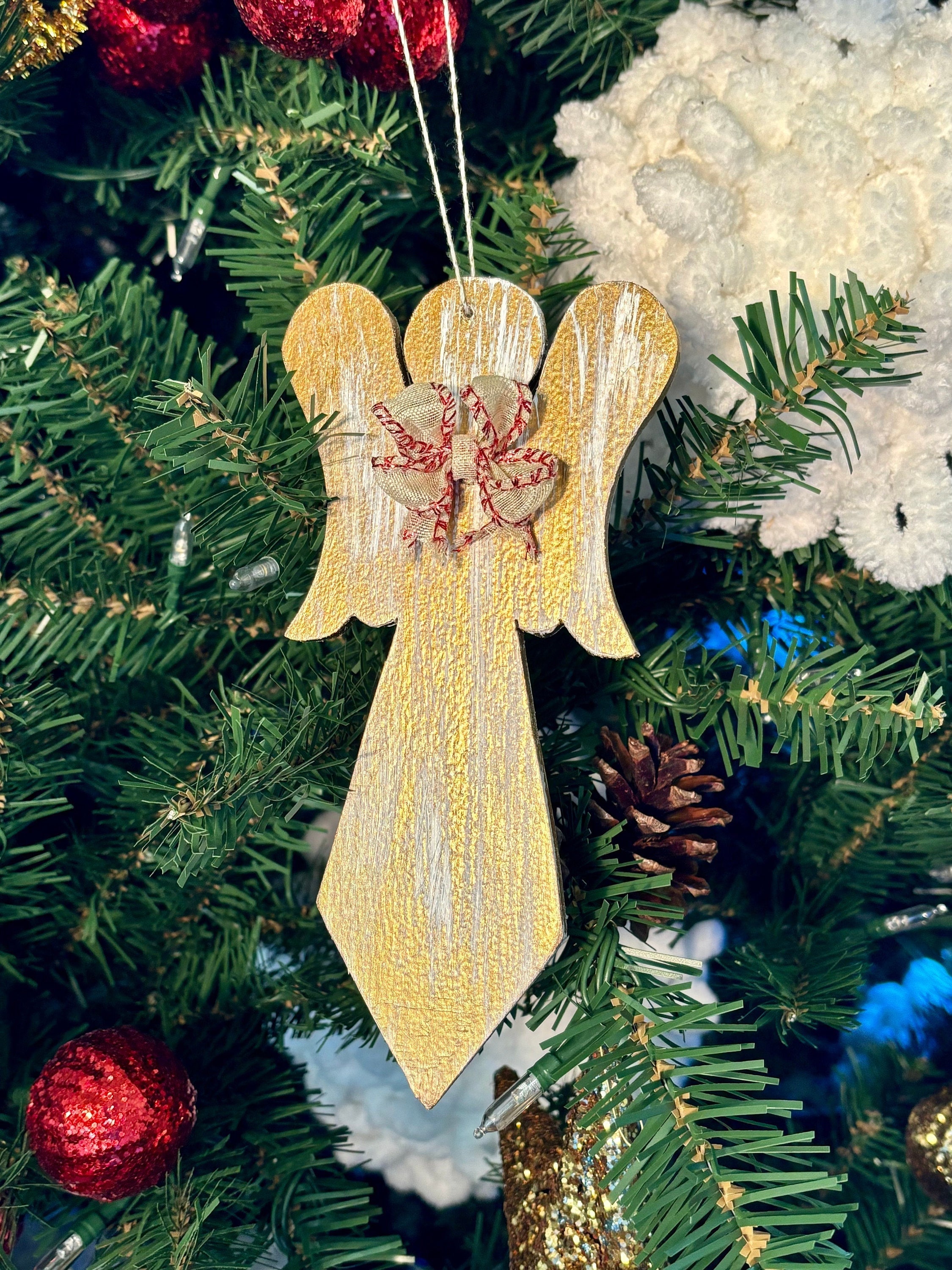 15pcs Angel Feather Wings Ornament White Angel Wing Ornament for Crafts Christmas Tree Mini Hanging Angel Wings Ornament for Christmas Tree Decor